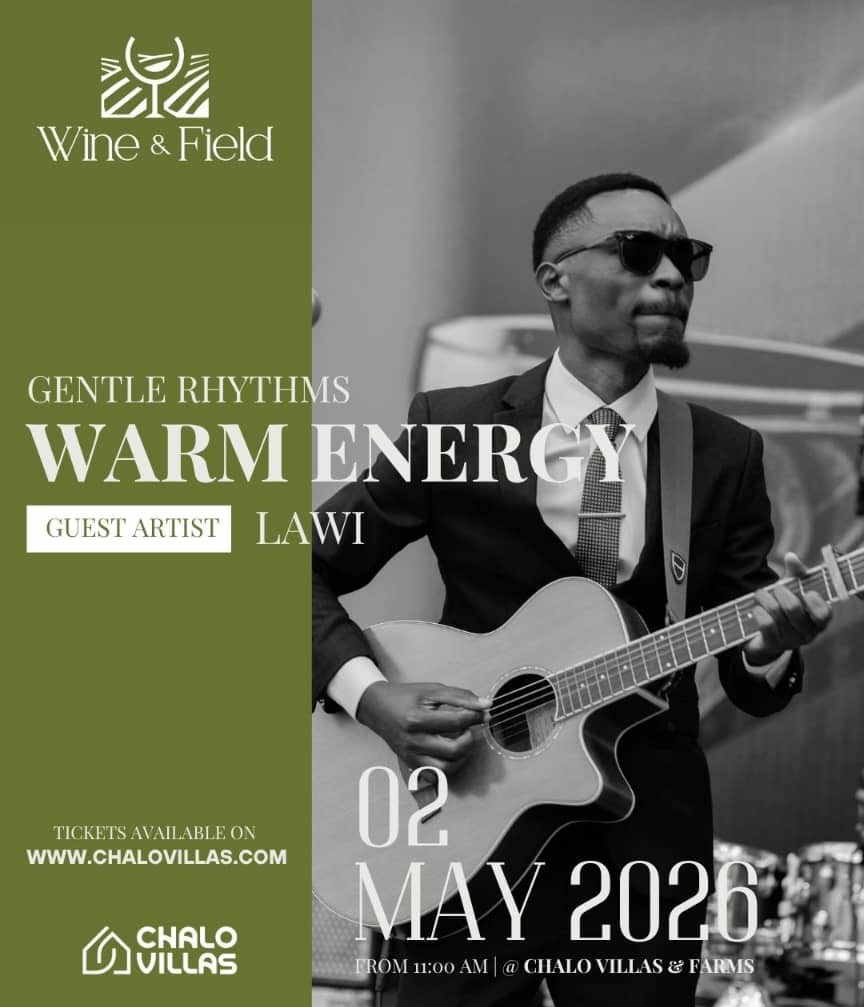 Lawi — Afro jazz soul musician at Wine & Field, Chalo Villas and Farms